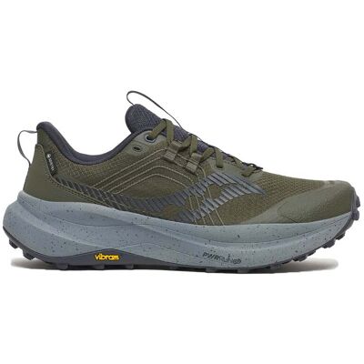 Saucony - Scarpe trail - Xodus Ultra 4 GORE-TEX Fatigue/Cinder - Taglia 43 - Kaki Saucony - Scarpe trail - Xodus Ultra 4 GORE-TEX Fatigue/Cinder - Taglia 43 - Kaki