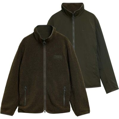 Barbour - Pile sherpa reversibile - Reversible Fleece Jacket Sage per Uomo - Taglia M - Kaki Barbour - Pile sherpa reversibile - Reversible Fleece Jacket Sage per Uomo - Taglia M - Kaki