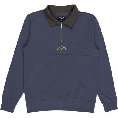 Billabong - Sweat demi- zippé - Winton Half Zip Sweatshirt Ombre Blue per Uomo in Cotone - Taglia L - Blu navy Billabong - Sweat demi- zippé - Winton Half Zip Sweatshirt Ombre Blue per Uomo in Cotone - Taglia L - Blu navy