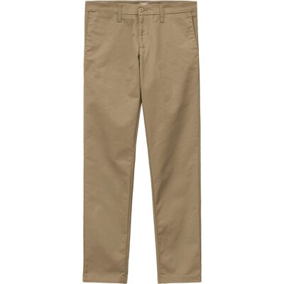 Carhartt WIP - Pantalone chino - Sid Pant Stretch Twill Leather Rinsed per Uomo in Cotone - Taglia 32 US - Beige Carhartt WIP - Pantalone chino - Sid Pant Stretch Twill Leather Rinsed per Uomo in Cotone - Taglia 32 US - Beige