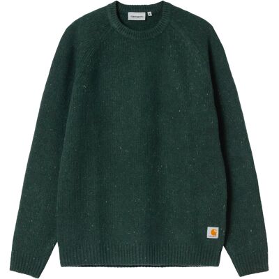 Carhartt WIP - Maglione in misto lana - Anglistic Sweater Speckled Dark Scarab per Uomo in Cotone - Taglia XL - Verde Carhartt WIP - Maglione in misto lana - Anglistic Sweater Speckled Dark Scarab per Uomo in Cotone - Taglia XL - Verde