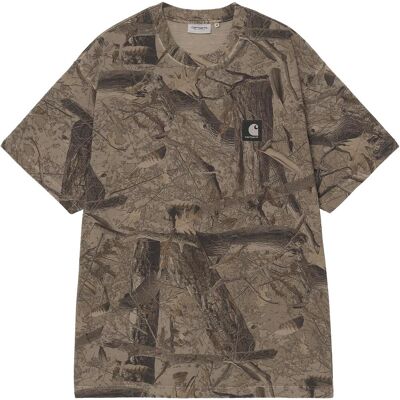 Carhartt WIP - T-shirt oversize in cotone biologico - S/S Feather Tree T-Shirt Camo Feather Tree Khaki Shungite Garment Dyed per Uomo in Cotone - Taglia S - Kaki Carhartt WIP - T-shirt oversize in cotone biologico - S/S Feather Tree T-Shirt Camo Feather Tree Khaki Shungite Garment Dyed per Uomo in Cotone - Taglia S - Kaki