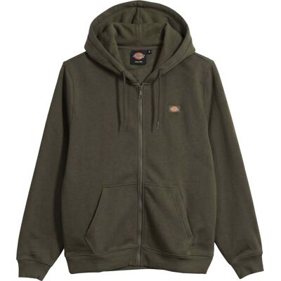 Dickies - Felpa con cappuccio e zip - Oakport Zip Hoodie Deep Depth per Uomo in Cotone - Taglia L - Kaki Dickies - Felpa con cappuccio e zip - Oakport Zip Hoodie Deep Depth per Uomo in Cotone - Taglia L - Kaki
