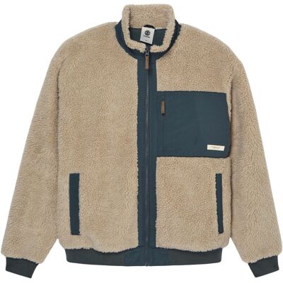 Element - Pile con zip in sherpa - Oak Sherpa Jacket Oat Milk per Uomo in Poliestere Riciclato - Taglia M - Beige Element - Pile con zip in sherpa - Oak Sherpa Jacket Oat Milk per Uomo in Poliestere Riciclato - Taglia M - Beige