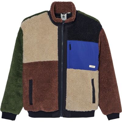 Element - Pile con zip in sherpa - Oak Sherpa Jacket Multi per Uomo in Poliestere Riciclato - Taglia S - Marrone Element - Pile con zip in sherpa - Oak Sherpa Jacket Multi per Uomo in Poliestere Riciclato - Taglia S - Marrone