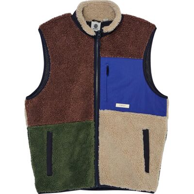 Element - Felpa senza maniche in sherpa - Lake Sherpa Vest Multi per Uomo in Poliestere Riciclato - Taglia L - Marrone Element - Felpa senza maniche in sherpa - Lake Sherpa Vest Multi per Uomo in Poliestere Riciclato - Taglia L - Marrone