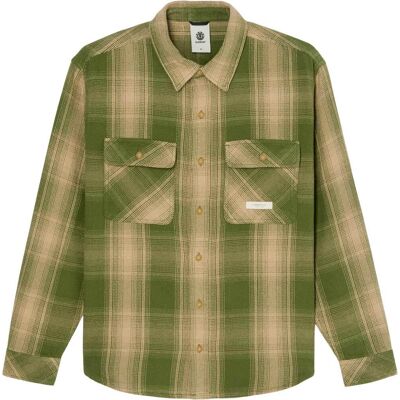 Element - Camicia in cotone biologico - Hueco 2Pkt Midweight Shirt Bronze Green Aluminium per Uomo in Cotone - Taglia L - Verde Element - Camicia in cotone biologico - Hueco 2Pkt Midweight Shirt Bronze Green Aluminium per Uomo in Cotone - Taglia L - Verde