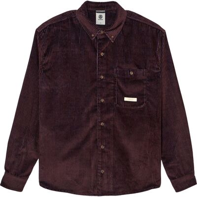 Element - Camicia in velluto di cotone biologico - Relax Bi Color Cord Shirt Java per Uomo in Materiale Riciclato - Taglia L - Marrone Element - Camicia in velluto di cotone biologico - Relax Bi Color Cord Shirt Java per Uomo in Materiale Riciclato - Taglia L - Marrone