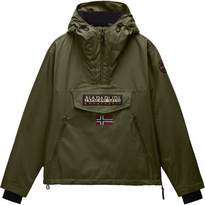 Napapijri - Giacca antivento impermeabile, isolante - Rainforest Next Olive Night per Uomo in Nylon - Taglia L - Kaki Napapijri - Giacca antivento impermeabile, isolante - Rainforest Next Olive Night per Uomo in Nylon - Taglia L - Kaki