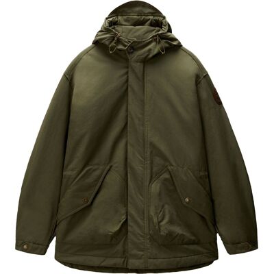 Napapijri - Parka impermeabile in cotone e Cordura® - Asko Parka Olive Night per Uomo in Cotone - Taglia M - Kaki Napapijri - Parka impermeabile in cotone e Cordura® - Asko Parka Olive Night per Uomo in Cotone - Taglia M - Kaki
