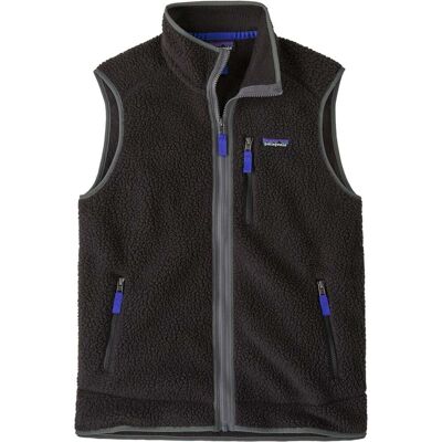 Patagonia - Pile senza maniche in Polartec® - M's Retro Pile Vest Black w/Forge Grey per Uomo - Taglia L - Nero Patagonia - Pile senza maniche in Polartec® - M's Retro Pile Vest Black w/Forge Grey per Uomo - Taglia L - Nero