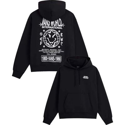 Vans - Felpa con cappuccio - Left Chest Pullover Black per Uomo in Cotone - Taglia L - Nero Vans - Felpa con cappuccio - Left Chest Pullover Black per Uomo in Cotone - Taglia L - Nero