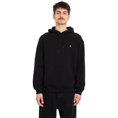 Volcom - Felpa con cappuccio in cotone - Single Stone Pullover Black per Uomo in Cotone - Taglia XL - Nero Volcom - Felpa con cappuccio in cotone - Single Stone Pullover Black per Uomo in Cotone - Taglia XL - Nero