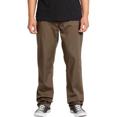 Volcom - Chino à la coupe droite - Frickin Modern Stretch Pant Mushroom per Uomo in Cotone - Taglia 34 US - Marrone Volcom - Chino à la coupe droite - Frickin Modern Stretch Pant Mushroom per Uomo in Cotone - Taglia 34 US - Marrone