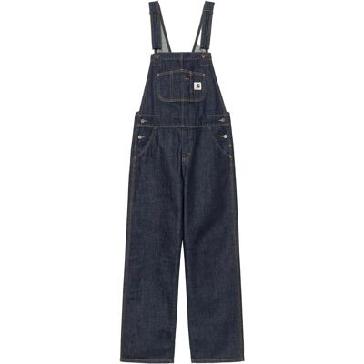 Carhartt WIP - Salopette dal taglio ampio - W' Bib Overall Straight Denim Blue Rinsed per Donne in Cotone - Taglia M Carhartt WIP - Salopette dal taglio ampio - W' Bib Overall Straight Denim Blue Rinsed per Donne in Cotone - Taglia M