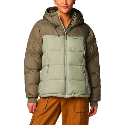 Columbia - Piumino caldo con cappuccio - Pike Lake™ II Insulated Jacket Stone Green, Safari per Donne in Poliestere Riciclato - Taglia S - Kaki Columbia - Piumino caldo con cappuccio - Pike Lake™ II Insulated Jacket Stone Green, Safari per Donne in Poliestere Riciclato - Taglia S - Kaki