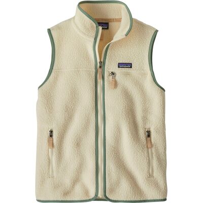 Patagonia - Pile senza maniche in Polartec® - W's Retro Pile Vest Natural w/Ellwood Green per Donne - Taglia M - Beige Patagonia - Pile senza maniche in Polartec® - W's Retro Pile Vest Natural w/Ellwood Green per Donne - Taglia M - Beige