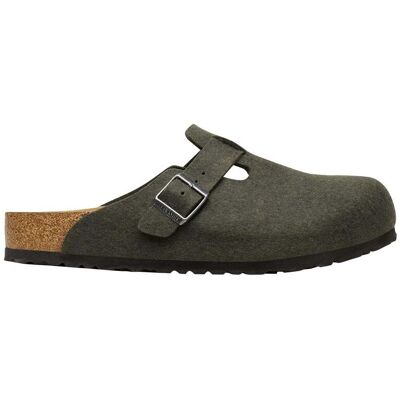 Birkenstock - Zoccoli infeltriti in lana - Boston Wool Narrow Thyme per Donne - Taglia 39 - Verde Birkenstock - Zoccoli infeltriti in lana - Boston Wool Narrow Thyme per Donne - Taglia 39 - Verde
