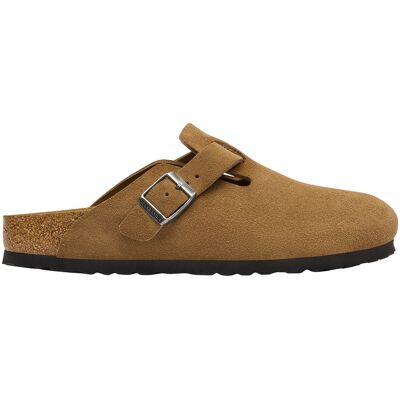 Birkenstock - Zoccoli in cuoio suede - Boston LEVE Regular Dark Tea per Donne - Taglia 43 - Marrone Birkenstock - Zoccoli in cuoio suede - Boston LEVE Regular Dark Tea per Donne - Taglia 43 - Marrone
