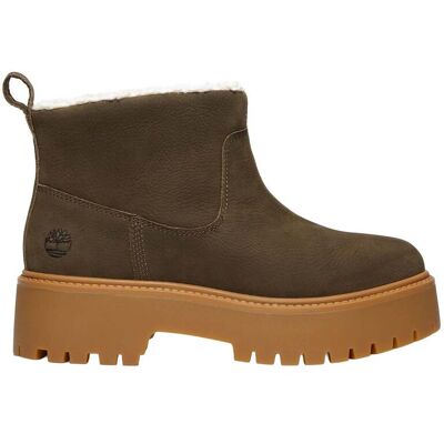Timberland - Stivaletti in pelle caldi - Stone Street Mid Warm Lined Boot W Dark Brown Full Grain per Donne in Pelle - Taglia 6,5 US - Marrone Timberland - Stivaletti in pelle caldi - Stone Street Mid Warm Lined Boot W Dark Brown Full Grain per Donne in Pelle - Taglia 6,5 US - Marrone