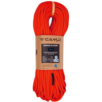Camp - Corde d'escalade et d'alpinisme - Genius 9.0 Dry Red - Taglia 60 m - rosso Camp - Corde d'escalade et d'alpinisme - Genius 9.0 Dry Red - Taglia 60 m - rosso