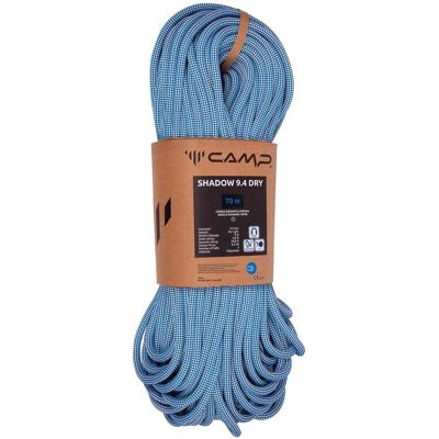 Camp - Corda singola da arrampicata e alpinismo - Shadow 9.4 Dry Blue White in Pelle - Taglia 70 m Camp - Corda singola da arrampicata e alpinismo - Shadow 9.4 Dry Blue White in Pelle - Taglia 70 m