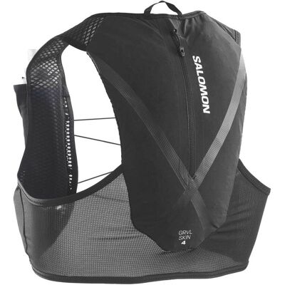 Salomon - Zaino da trail/running - Grvl Skin 4 Set Black - Taglia L - Nero Salomon - Zaino da trail/running - Grvl Skin 4 Set Black - Taglia L - Nero