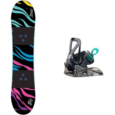 Burton - Snowboard - Set Mini Grom 2024 in Legno - Nero Burton - Snowboard - Set Mini Grom 2024 in Legno - Nero