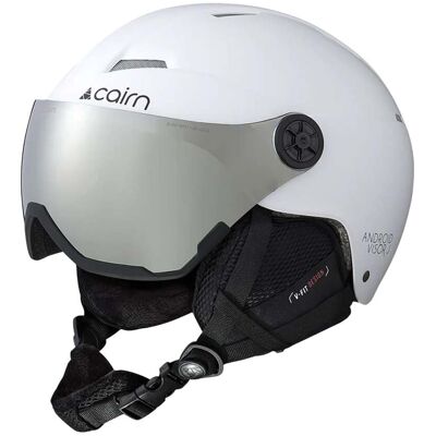 Cairn - Casco da sci/snowboard con visiera - Android Visor J Mat White - Taglia Bambino 46-48 cm - Bianco Cairn - Casco da sci/snowboard con visiera - Android Visor J Mat White - Taglia Bambino 46-48 cm - Bianco