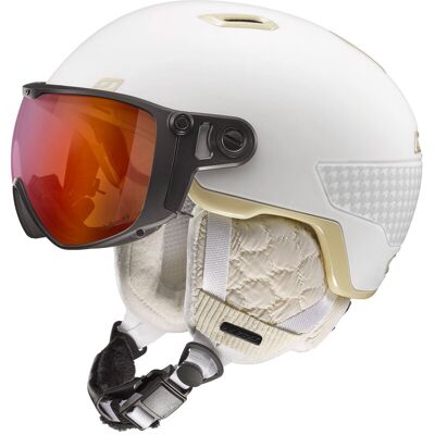 Julbo - Casco da sci/snowboard con visiera - Globe Evo Mips Reactiv HC 0-4 White - Taglia 54-58 cm - Bianco Julbo - Casco da sci/snowboard con visiera - Globe Evo Mips Reactiv HC 0-4 White - Taglia 54-58 cm - Bianco