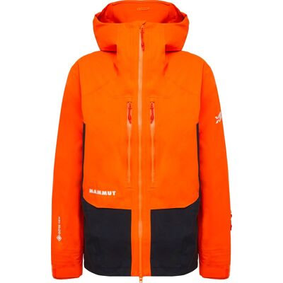 Mammut - Giacca impermeabile e traspirante in GORE-TEX® ePE - Eiger Free Advanced HS Hooded Jacket Men Eiger Orange Black in Pelle - Taglia M - Nero Mammut - Giacca impermeabile e traspirante in GORE-TEX® ePE - Eiger Free Advanced HS Hooded Jacket Men Eiger Orange Black in Pelle - Taglia M - Nero