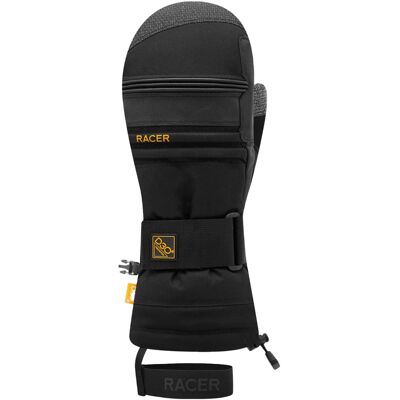 Racer - Calde moffole da sci da uomo - Inside Mitt 5 Black Black in Softshell - Taglia M - Nero Racer - Calde moffole da sci da uomo - Inside Mitt 5 Black Black in Softshell - Taglia M - Nero