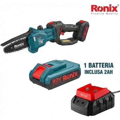 Ronix Motosega 20v con batteria da 2ah lama da 15cm Ronix Motosega 20v con batteria da 2ah lama da 15cm