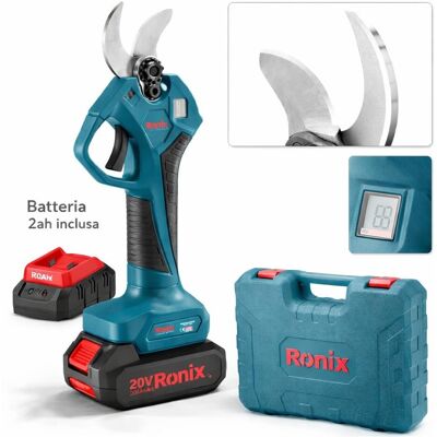 Ronix Potatore a batteria brushless 20v da 28mm batt. 2ah inclusa Ronix Potatore a batteria brushless 20v da 28mm batt. 2ah inclusa