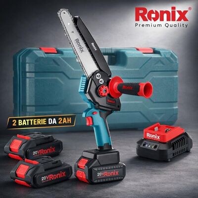 Ronix Motosega brushless da 20cm 20v 2batt.2ah incluse Ronix Motosega brushless da 20cm 20v 2batt.2ah incluse