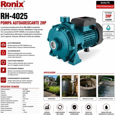 Ronix Pompa autoadescante 2cv Ronix Pompa autoadescante 2cv
