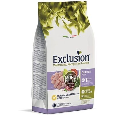 Cibo per cuccioli Mediterraneo Exclusion - Razza Media - 3 Kg Cibo per cuccioli Mediterraneo Exclusion - Razza Media - 3 Kg