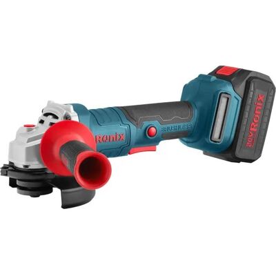 Ronix Kit smerigliatrice angolare brushless 20v 2batt. da 4ah Ronix Kit smerigliatrice angolare brushless 20v 2batt. da 4ah