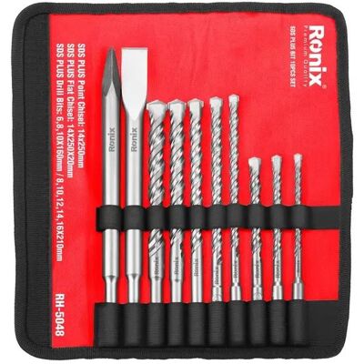 Ronix Set di 10 punte sds plus Ronix Set di 10 punte sds plus