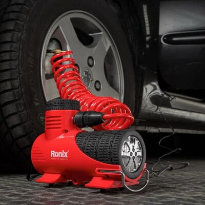 Ronix Compressore d'aria per auto 12v tubo 3m+borsa+3ugelli+fusibi Ronix Compressore d'aria per auto 12v tubo 3m+borsa+3ugelli+fusibi