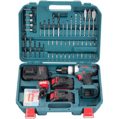 Ronix Set trapano avvitatore 20v + 53 pezzi + 2batt. 1,5ah Ronix Set trapano avvitatore 20v + 53 pezzi + 2batt. 1,5ah