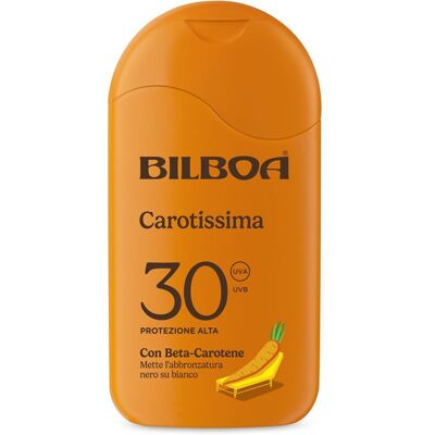 Bilboa Carotissima Latte Solare SPF 30 con beta carotene 200 ml Crema Bilboa Carotissima Latte Solare SPF 30 con beta carotene 200 ml Crema