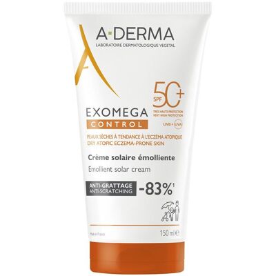 A-Derma Exomega Control Emollient Crema Solare SPF 50+ - Protezione viso e corpo A-Derma Exomega Control Emollient Crema Solare SPF 50+ - Protezione viso e corpo