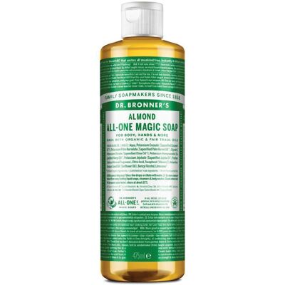 Sapone Magico alle Mandorle Biologiche Dr Bronner's - 475 ml Sapone Magico alle Mandorle Biologiche Dr Bronner's - 475 ml