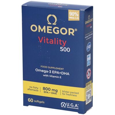 U.G.A. Nutraceuticals Omegor Vitality 500 - Integratore di Omega-3 U.G.A. Nutraceuticals Omegor Vitality 500 - Integratore di Omega-3