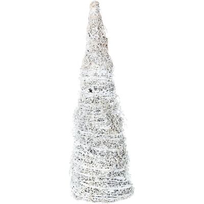 Decorazioni natalizie Cono Forest Bianco H40 di Bizzotto - Pronte per le feste Decorazioni natalizie Cono Forest Bianco H40 di Bizzotto - Pronte per le feste