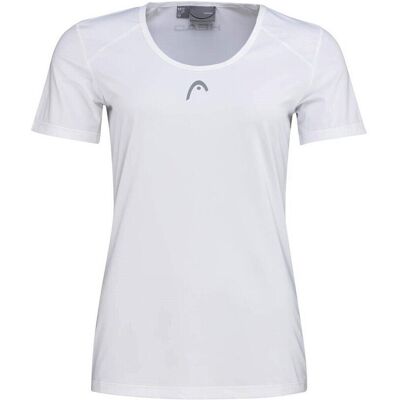 T-shirt tecnico donna HEAD Club Tech manica corta allenamento fitness palestra bianco T-shirt tecnico donna HEAD Club Tech manica corta allenamento fitness palestra bianco