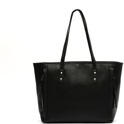Misako Borsa Leandra borsa shopper grande con tasca Nero Unica Misako Borsa Leandra borsa shopper grande con tasca Nero Unica