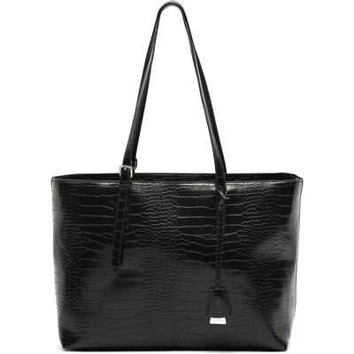 Misako Borse bisacce Idalia borsa shopper grande con stampa Nero Unica Misako Borse bisacce Idalia borsa shopper grande con stampa Nero Unica