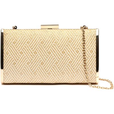 Misako Borsa a tracolla Retni borsa a tracolla piccola effetto Beige Unica Misako Borsa a tracolla Retni borsa a tracolla piccola effetto Beige Unica